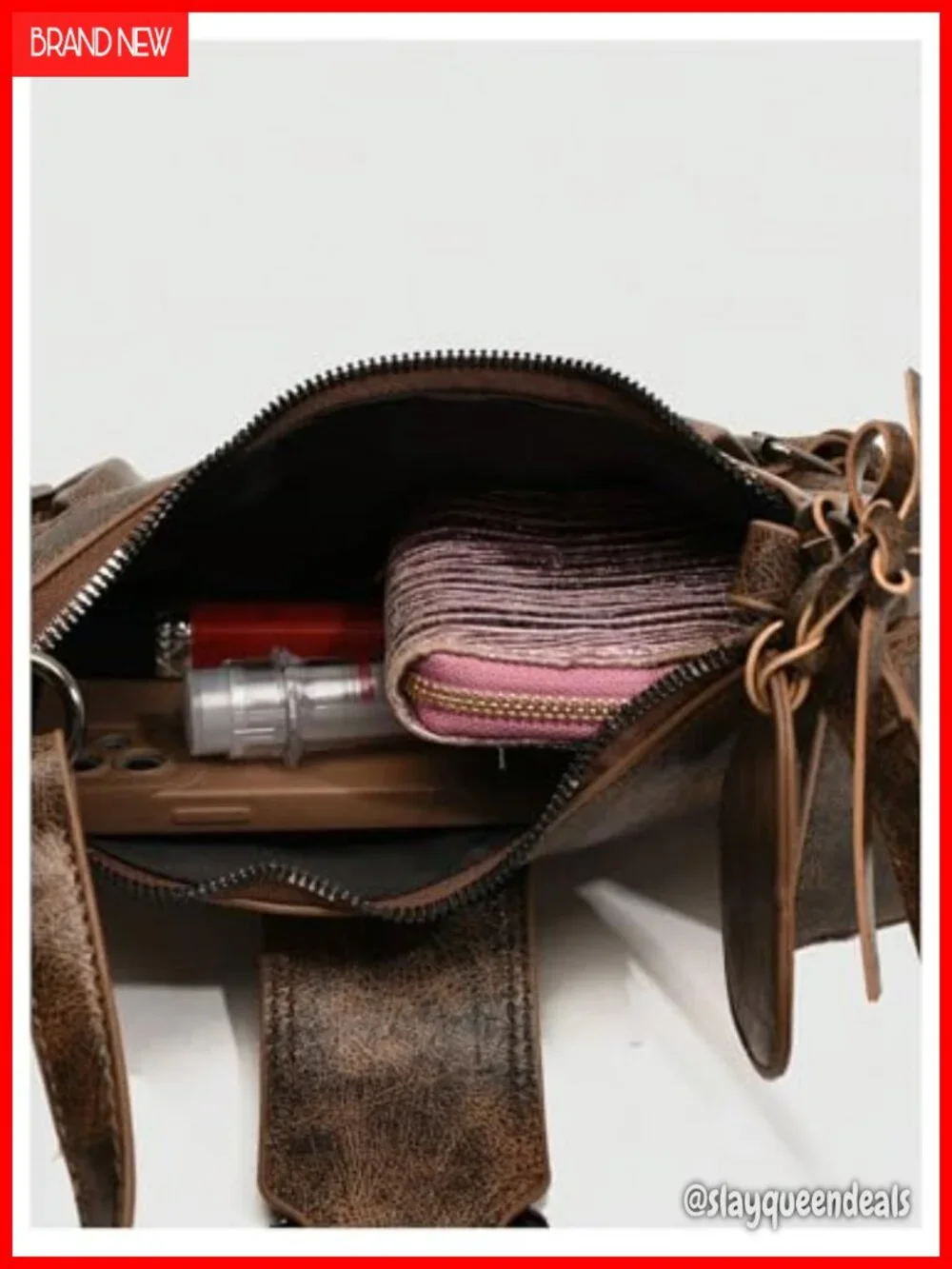 Vintage Y2K Hobo Bag with Coin Purse PU Leather Shoulder Bag Boho Western